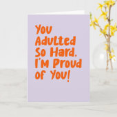 Carte Fun Félicitations Adulte Quote Unique Quirky (Fleur jaune)