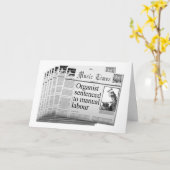 Carte Fun félicitations card pour le nouveau poste de l' (Fleur jaune)