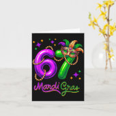 Carte Fun Festive 67 Mardi Gras Party Balloons Beads Mas (Fleur jaune)