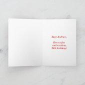 Carte Fun Fireworks + Rainbow Motif "24" Anniversaire # (Intérieur)