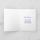 Carte Fun Fireworks + Rainbow Motif "44" Anniversaire # (Intérieur)