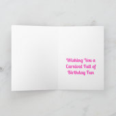 Carte Fun Flamant rose fête d'anniversaire Carnaval (Intérieur)