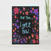 Carte Fun Floral Chère maman Drôle Citer la fête des mèr (Devant)