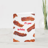 Carte Fun Fried Bacon Lover Anniversaire (Devant)
