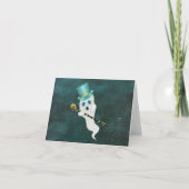 Carte Fun Fun Flottant Ghost dans le ciel Vert Casquette (Devant)