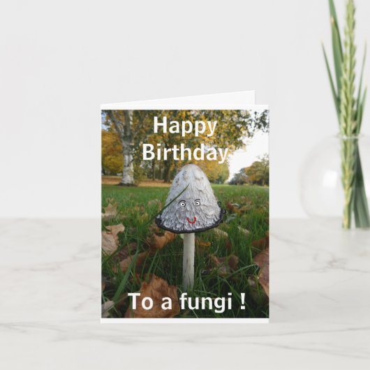 Carte Fun Fungi Happy Birthday Card - personnalisable (Devant)