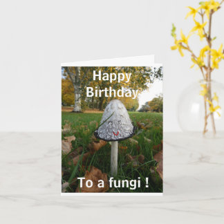 Carte Fun Fungi Happy Birthday Card - personnalisable