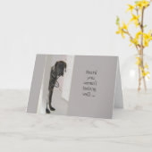 Carte Fun Get Well Great Dane Dog Doter (doctor) (Fleur jaune)
