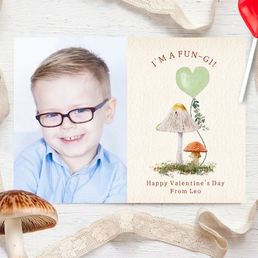 Carte Fun-gi Champignons Valentine Pun Photo