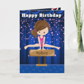 Carte Fun Girls Gymnastique Message secret Joyeux annive (Devant)