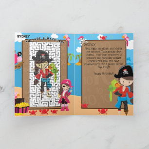 Carte Fun Girls Pirate Vous êtes A-Maze-ing Joyeux anniv
