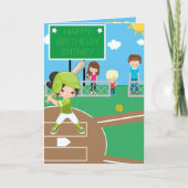 Carte Fun Girls Softball Word Recherche Joyeux Anniversa (Devant)