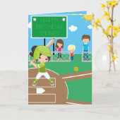 Carte Fun Girls Softball Word Recherche Joyeux Anniversa (Fleur jaune)