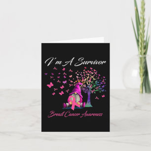 Carte Fun Gnomes I'm A Survivor Cancer du sein Sensibili
