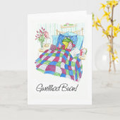 Carte Fun Green Frog Get Well Card, Salutation galloise (Fleur jaune)