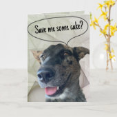 Carte Fun Grey Brindle Chien de bétail Photo (Fleur jaune)
