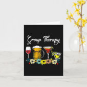 Carte Fun Group Thérapie Floral Boire Lunettes Mental He (Fleur jaune)