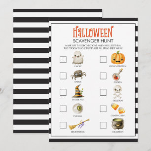 Carte Fun Halloween Chasse au trésor à thème pour enfant