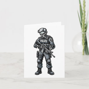 Carte Fun Halloween Tactique Zombie Déplaisant Bureau de