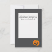 Carte Fun "Happy Halloween" Citrouille personnalisé (Dos)