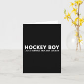 Carte Fun Hockey Son Hockey Sur Glace Garçon (Fleur jaune)