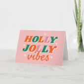 Carte Fun Holly Jolly Vibes Design de Noël (Devant)