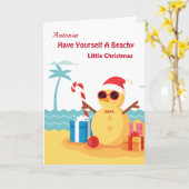 Carte Fun Humour Père Noël Personnaliser (Fleur jaune)