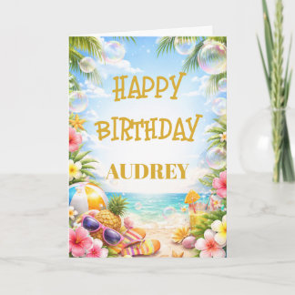 Carte Fun in the Sun Custom Birthday