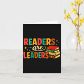 Carte Fun inspiring readers are leaders book lovers (Fleur jaune)
