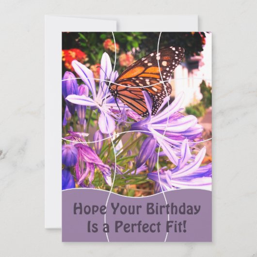 Carte Fun Jigsaw Puzzle "Mock" 12pc Custom Image B'day (Devant)