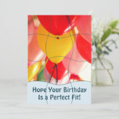 Carte Fun Jigsaw Puzzle "Mock" 12pc Custom Photo B'day (Debout devant)