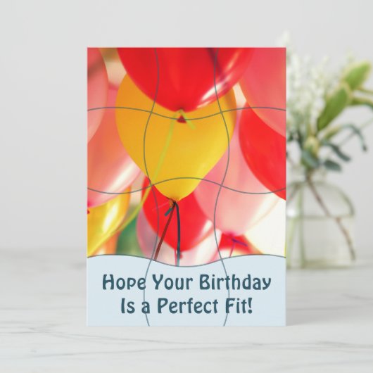 Carte Fun Jigsaw Puzzle "Mock" 12pc Custom Photo B'day (Debout devant)