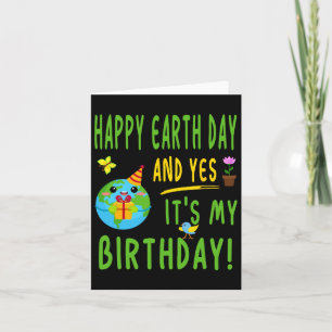 Carte Fun Jour des terres fête d'anniversaire - 22 avril