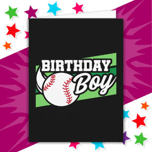 Carte Fun Kids Baseball Party Home Run Birthday Boy