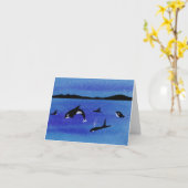 Carte Fun Killer Whales (Fleur jaune)