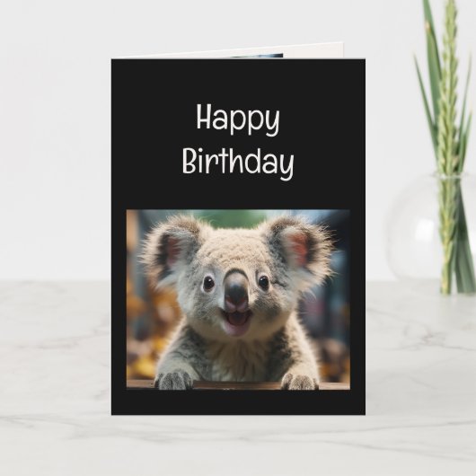 Carte Fun Koala Bear Koala-tea Anniversaire Humour anima (Devant)