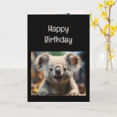 Carte Fun Koala Bear Koala-tea Anniversaire Humour anima (Fleur jaune)