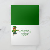 Carte Fun Leprechaun St. Patricks Humour du jour (Intérieur)