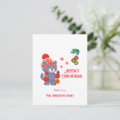 Carte Fun Meowy Noël mignon Chat Noël salutations (Debout devant)