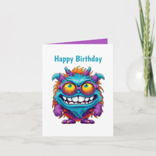 Carte Fun Monster carrelé parti unisex