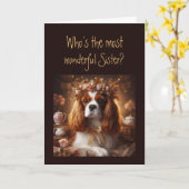 Carte Fun Most Wonderful Sister ? Anniversaire (Fleur jaune)