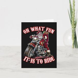 Carte Fun Motorcycle Biker Grand-père Père Noël Rider No