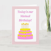 Carte Fun Mutual Birthday Grey Card (Devant)