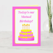 Carte Fun Mutual Birthday Grey Card (Devant)