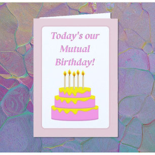 Carte Fun Mutual Birthday Grey Card