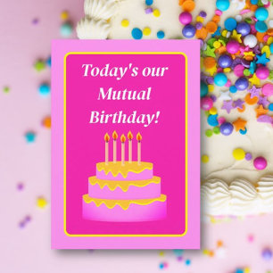 Carte Fun Mutual Birthday Grey Card