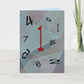 Carte Fun numbers one first rate best birthday ONE (Devant)