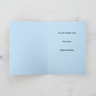Carte Fun numbers one first rate best birthday ONE