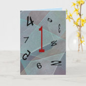 Carte Fun numbers one first rate best birthday ONE (Fleur jaune)