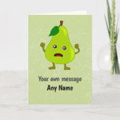 Carte Fun Panicking Pear - Pas de stress Anniversaire /  (Devant)